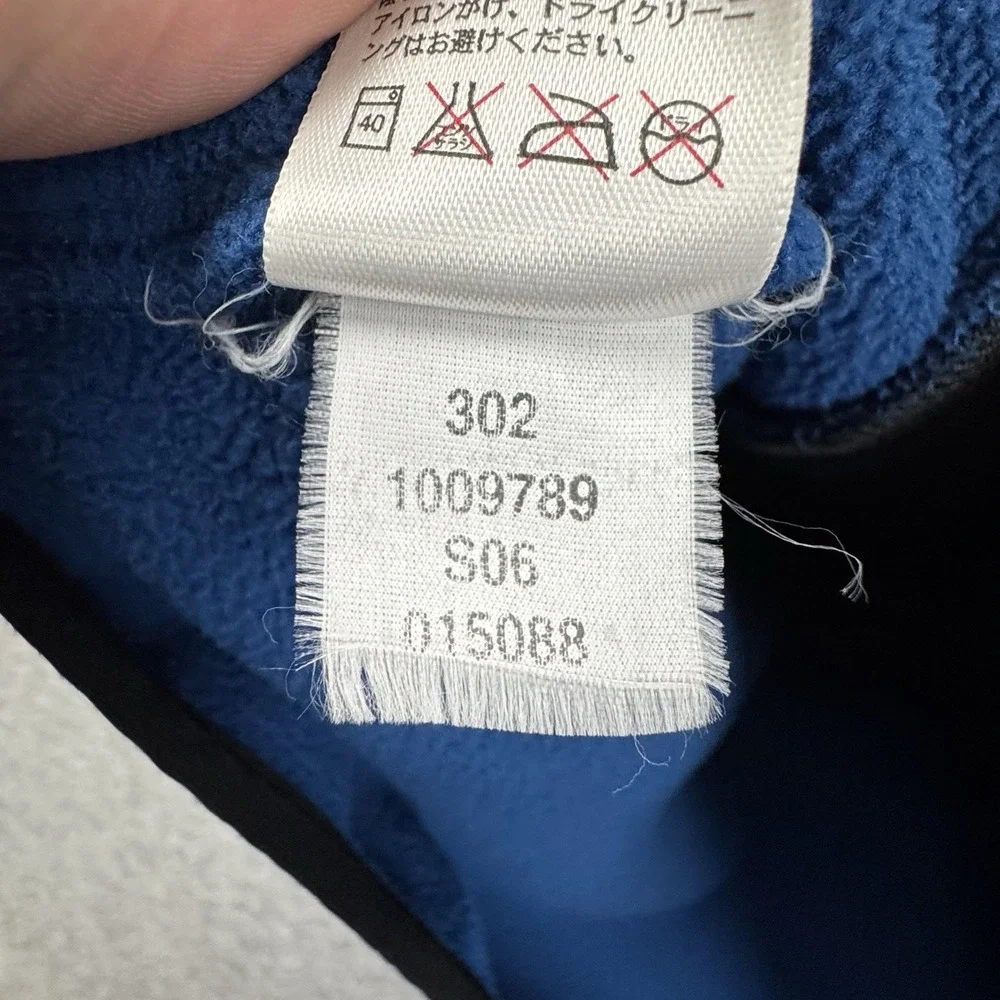 The North Face Fleece Jacket Mens XXL Blue Full Zip Mock‎ Neck Sweater Outdoor